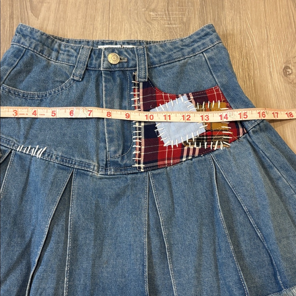 13De Marzo Patch Suture Denim Skirt NWT - Picture 15 of 16